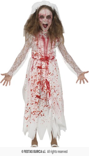 Costume bambina sposa zombie - costume,