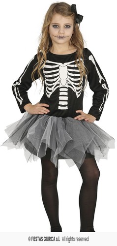 Costume bambina scheletro tutu - costume,