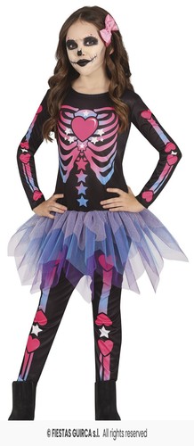 Costume bambina scheletro tutu - costume,